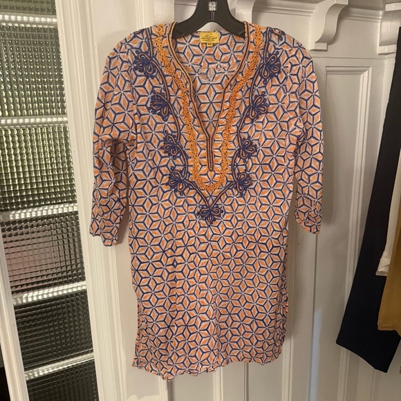 Roberta Roller Rabbit Cotton Embroidered Cover Up Tunic Blouse Top Shirt Sz XS - Picture 3 of 13